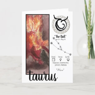 Taurus Birthday-kaart Kaart