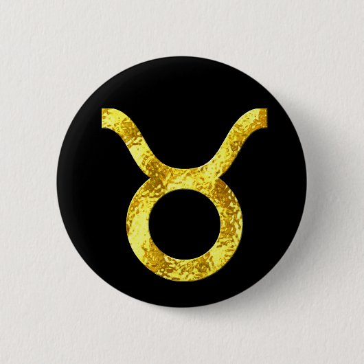 Taurus Black Gold Buttonnen Ronde Button 5,7 Cm (Voorkant)