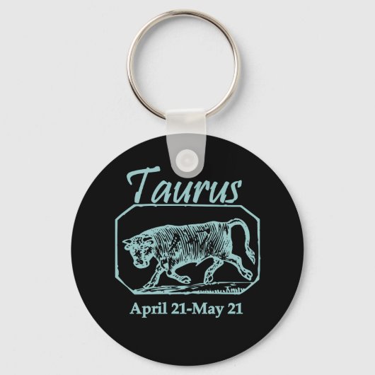 Taurus Blauwgroen Sleutelhanger (Voorkant)