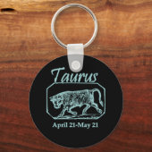 Taurus Blauwgroen Sleutelhanger (Voorkant)