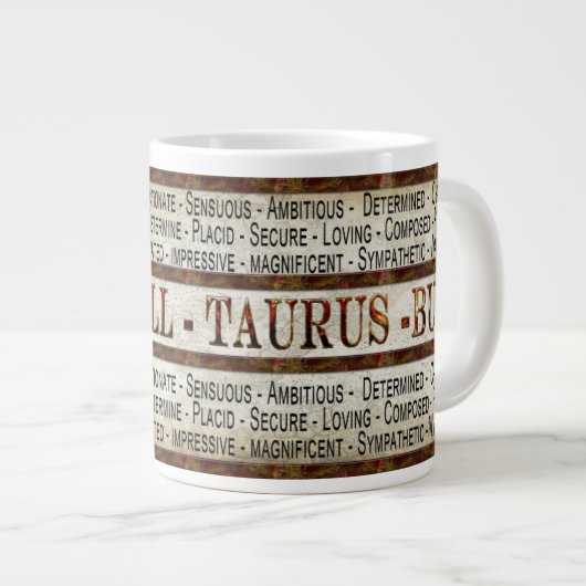 TAURUS - BULL - COFFEE/SOUP/JUMBO-MOK - TEKST JUMBO MOK (Voorkant rechts)