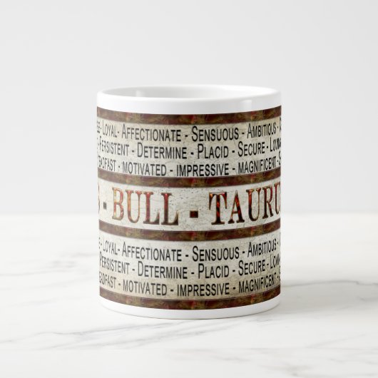 TAURUS - BULL - COFFEE/SOUP/JUMBO-MOK - TEKST JUMBO MOK (Voorkant)