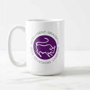 Taurus Bull Logo Zodiac Star Sign Astrology Coffee Koffiemok