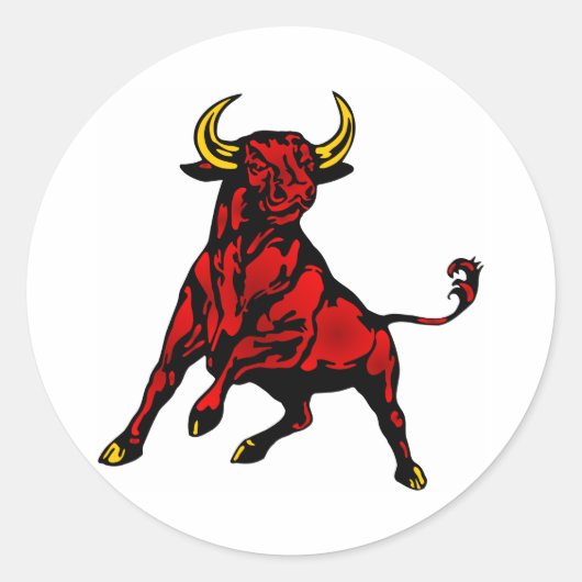 Taurus Bull Ronde Sticker (Voorkant)
