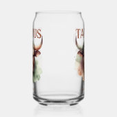 Taurus Bull Waterverf sterrenbeeld Verjaardag Blikvorm Glas (Links)