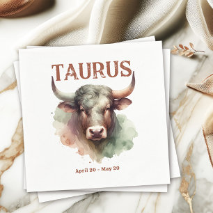 Taurus Bull Zodiac thema verjaardagsfeestje Servet