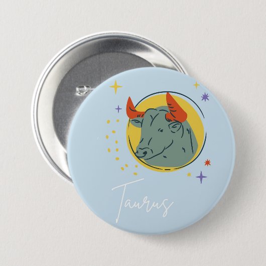 Taurus button badge  (Voorkant /achterkant)