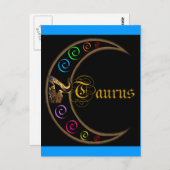 Taurus Celestrial Moon Briefkaart (Voorkant / Achterkant)