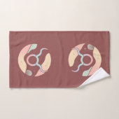 TAURUS, Conception abstraite du signe zodiaque, (Serviette à main)