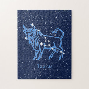 Taurus Constellation and Zodiac Sign with Stars Legpuzzel