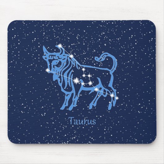 Taurus Constellation and Zodiac Sign with Stars Muismat (Voorkant)