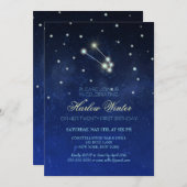 Taurus Constellation Birthday Party Kaart (Voorkant / Achterkant)