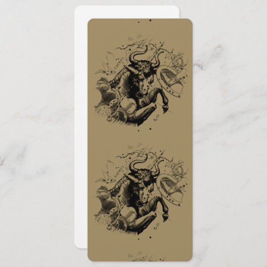 Taurus Constellation Hevelius 1690 Engraving (Voorkant / Achterkant)