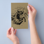 Taurus Constellation Hevelius 1690 Engraving Flyer (Hand)