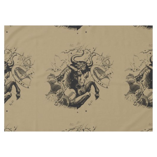 Taurus Constellation Hevelius 1690 Engraving Tafelkleed (Voorkant (Horizontaal))