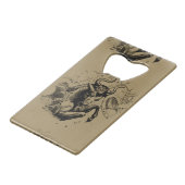 Taurus Constellation Map door Hevelius circa 1690 Kredietkaart Flessenopener (Achterkant Gekanteld)