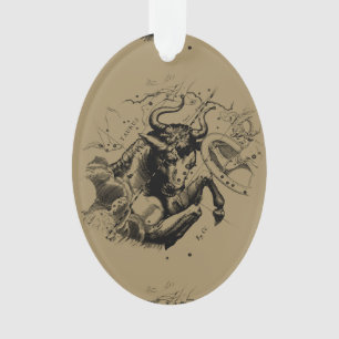 Taurus Constellation Map door Hevelius circa 1690 Ornament