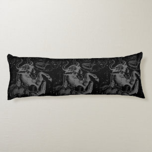 Taurus Constellation Map Hevelius 1690 op Black Lichaamskussen