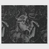 Taurus Constellation Map Hevelius 1690 op zwart Cadeaupapier (Vlak)