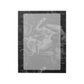Taurus Constellation Map Hevelius 1690 op zwart Notitieblok (Gedraaid)