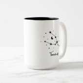 Taurus Constellation Mug à café à deux tons (Devant droit)