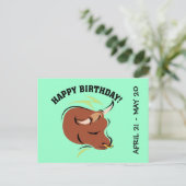 Taurus de Bull Artistic Zodiac Sign Illustration Briefkaart (Staand voorkant)