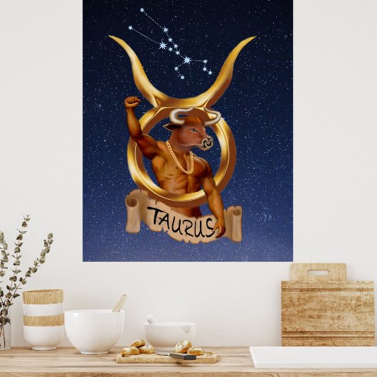 TAURUS DE BULL POSTER (Keuken)