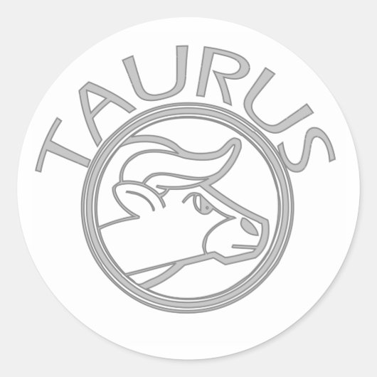 Taurus de Bull Ronde Sticker (Voorkant)
