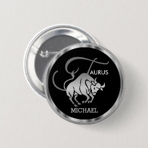 Taurus ♉ de Bull - Zodiac Horoscope Ronde Button 5,7 Cm