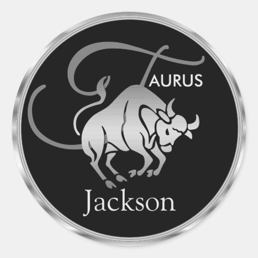 Taurus ♉ de Bull - Zodiac Horoscope Ronde Sticker (Voorkant)