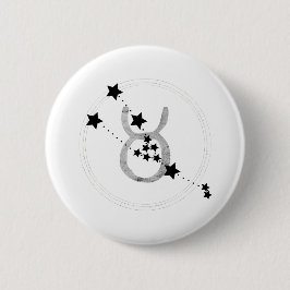 Taurus de bull zodische gebarentconstellatie ronde button 5,7 cm