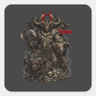 Taurus — De helse krijgsheer Vierkante Sticker