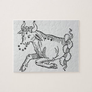 Taurus (de stier) een illustratie uit het 'Poëtis Legpuzzel