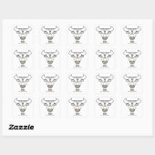 Taurus de stier zwart gepersonaliseerd dierlijk go vierkante sticker (Vel)