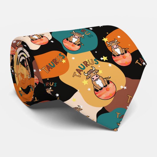 Taurus design cadeau voor Zodiac sterrenkijkers Stropdas (Opgerold)