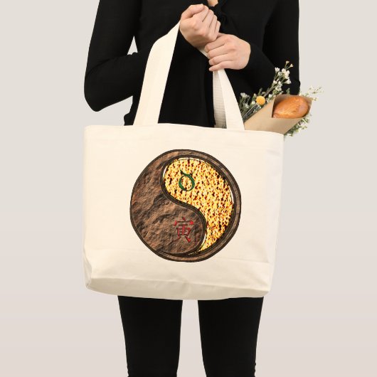 Taurus & Fire Tiger Grote Tote Bag (Voorkant (product))