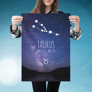 Taurus Gepersonaliseerd Poster voor Zodiac Const