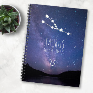 Taurus   Gepersonaliseerde zodiac-constellatie Notitieboek
