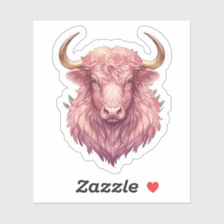 Taurus Hemel Zodiac Sticker - Roze Stier Kunst