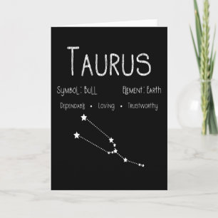 Taurus Horoscope Astrology Star Sign Birthday Gift Kaart