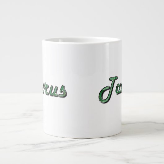 Taurus in Emerald Gemstone Extra Grote Beker (Voorkant)