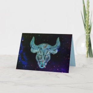 taurus la carte de voeux bull zodiac
