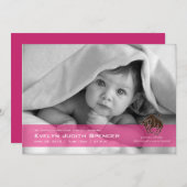 Taurus la carte Faire-part de naissance photo Bull (Devant / Derrière)