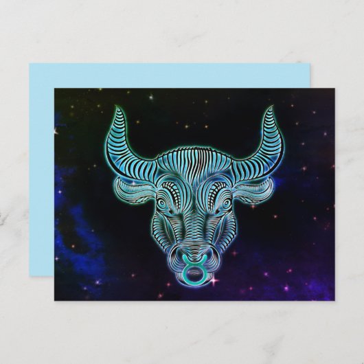 taurus la carte postale bull zodiac (Devant / Derrière)
