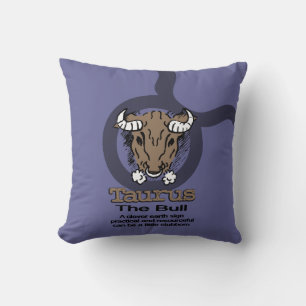 Taurus le coussin bleu taureau