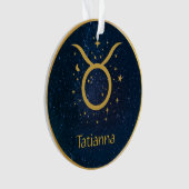 Taurus le symbole zodiaque Bull or personnalisé (devant)