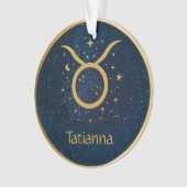 Taurus le symbole zodiaque Bull or personnalisé (devant)