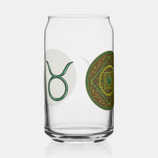 Taurus Mandala Blikvorm Glas (Rechts)