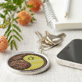 Taurus & Metalen Tijger Sleutelhanger (Zijkant)