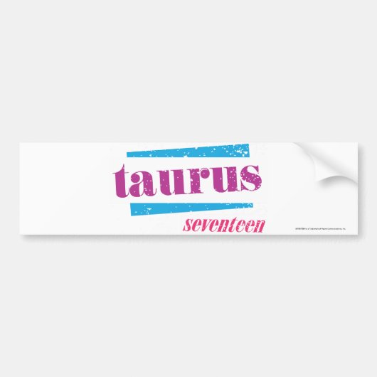 Taurus Paars Bumpersticker (Voorkant)